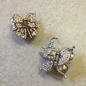 Special Occasion/Prom Butterfly Bling Hair Clips